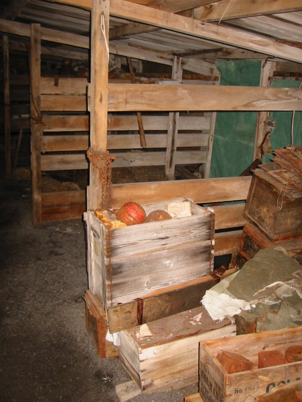 2002 Scott's 'Terra Nova' hut, interior survey image - Stables (013)
