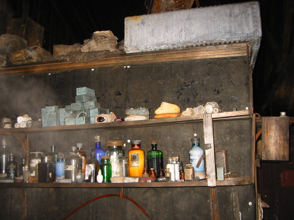 2002 Scott's 'Terra Nova' hut, interior survey image - Wilson and Evans' corner (004)