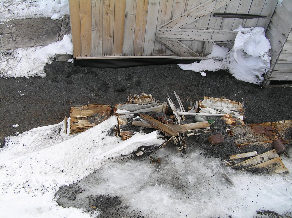 2007-08 Broken boxes from Bowers' Annexe at Scott's 'Terra Nova' Hut