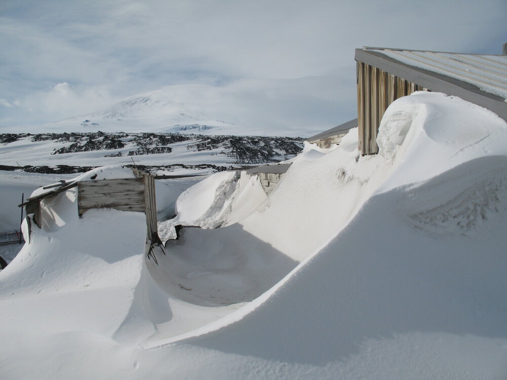 Snow build-up on Scott's 'Terra Nova' Hut (001)