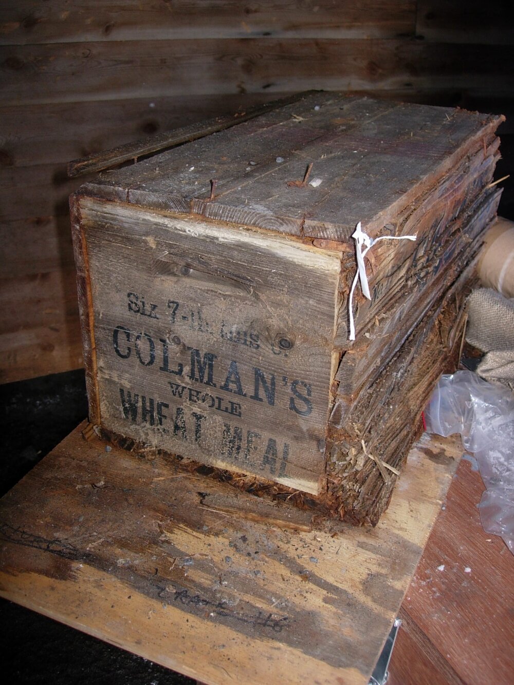 Colman's box from Bowers' Annexe Excavation (014)