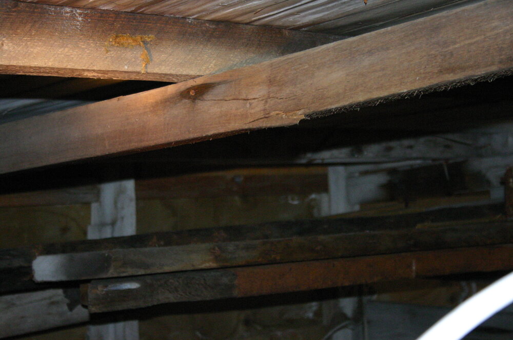2004-05 Scott's 'Terra Nova' hut, Cape Evans, internal timber supports (007)