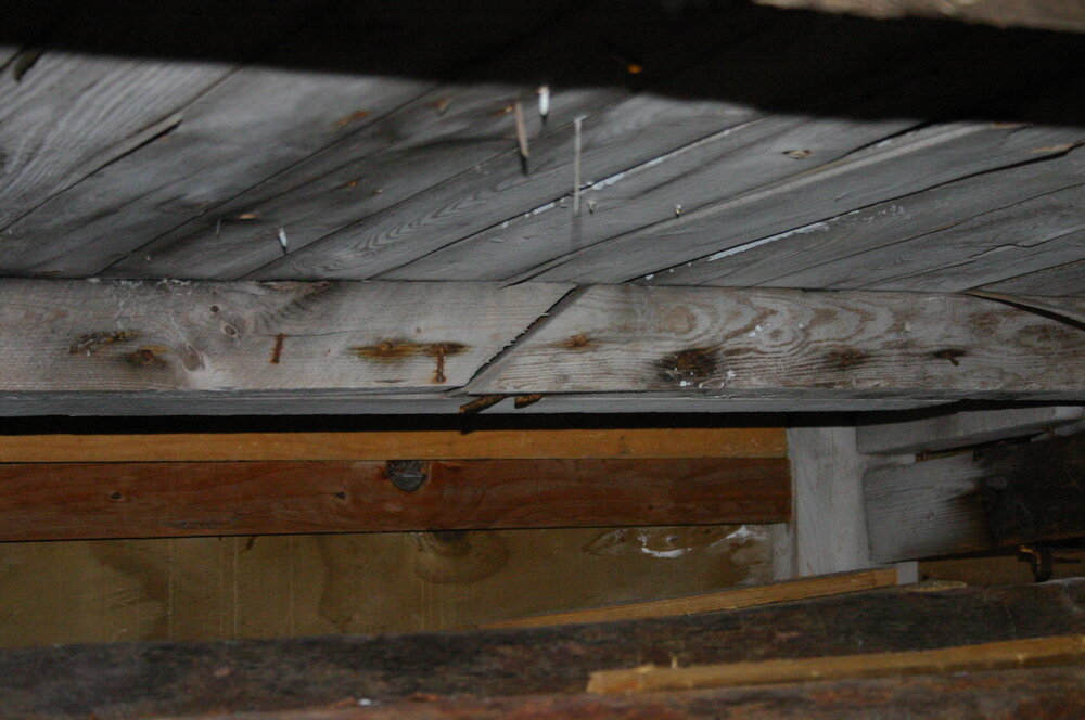 2004-05 Scott's 'Terra Nova' hut, Cape Evans, internal timber supports (029)
