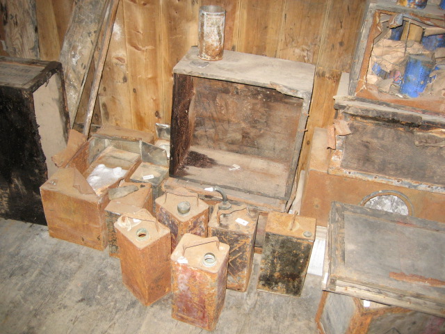 2006 Cans inside Scott's 'Discovery' hut, Hut Point
