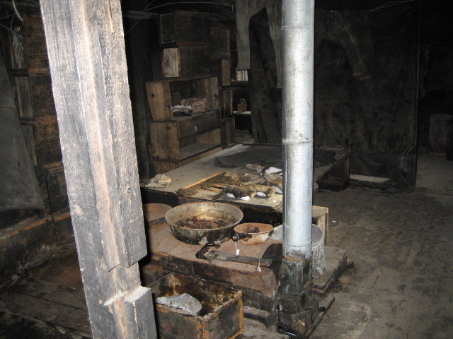 2006 Stove area inside Scott's 'Discovery' hut, Hut Point
