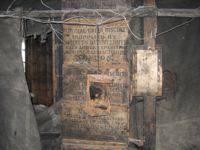 2006 Lamp holder hanging inside Scott's 'Discovery' hut, Hut Point