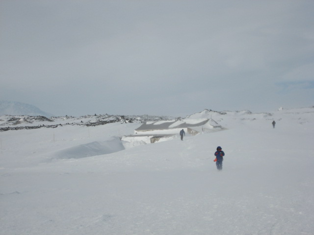 2006 Walking away from Scott's 'Terra Nova' hut, Cape Evans