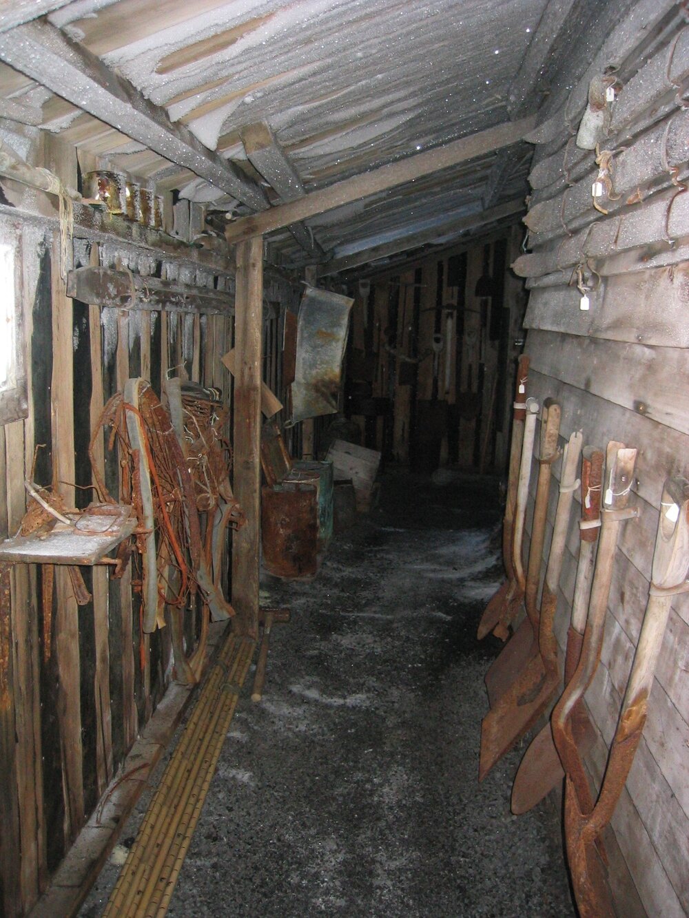 2006 Ice build-up inside Scott's 'Terra Nova' hut, Cape Evans