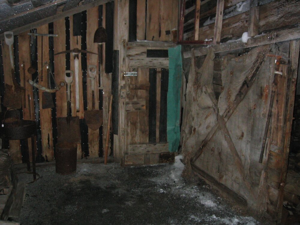 2006 Ice build-up inside Scott's 'Terra Nova' hut, Cape Evans