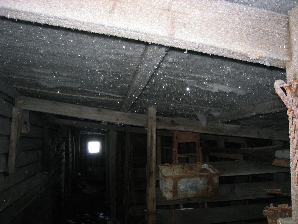 2006 Ice build-up inside Scott's 'Terra Nova' hut, Cape Evans