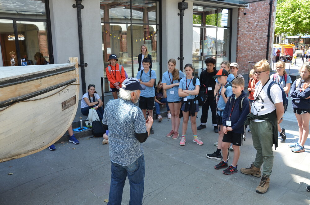 Young Inspiring Explorers&trade; and the replica of the James Caird (009)