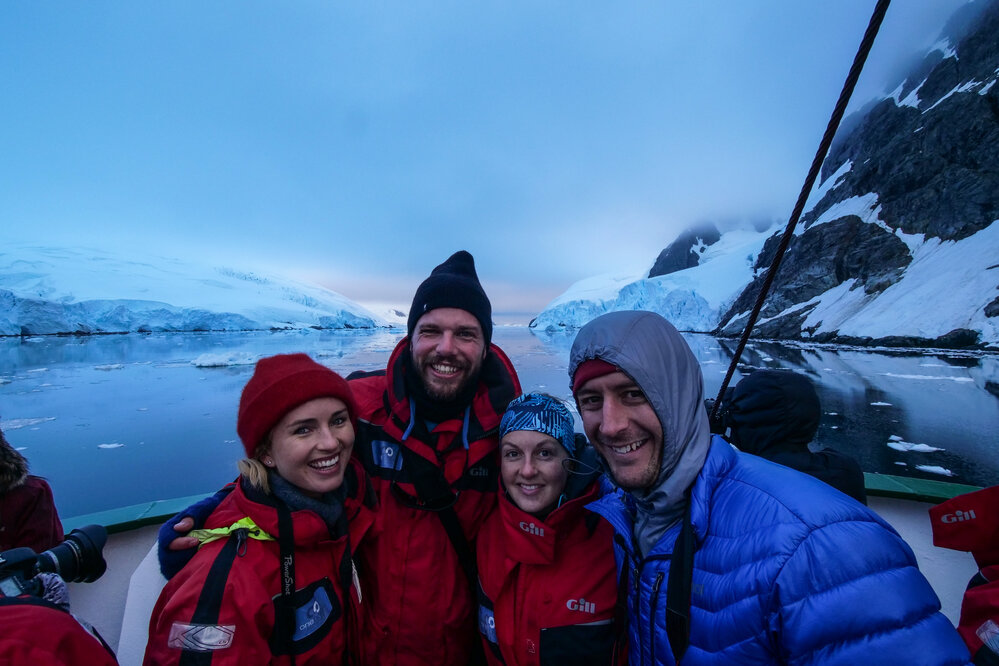 Inspiring Explorers on the ship that took them to Mount Scott in the Antarctic peninsula