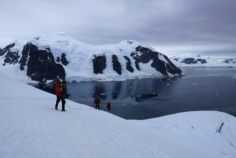 Inspiring Explorers after being turned back on their ascent of Pion Peak