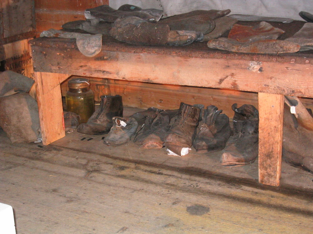 2003-04 Footwear artefacts in Shackleton's 'Nimrod' Hut