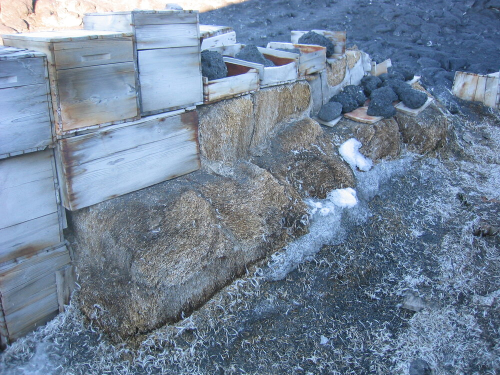 2003-04 Fodder bales and boxes at Shackleton's 'Nimrod' Hut