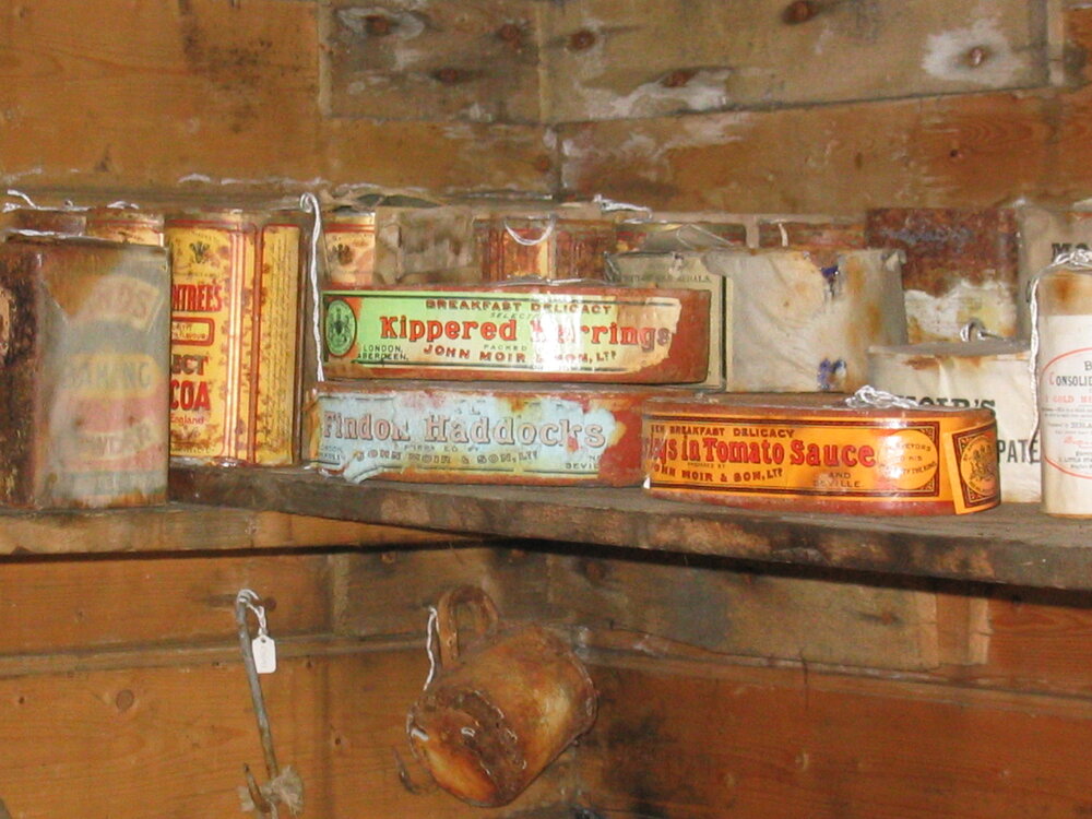 2003-04 Food supplies in pantry of Shackleton's 'Nimrod' Hut (008)