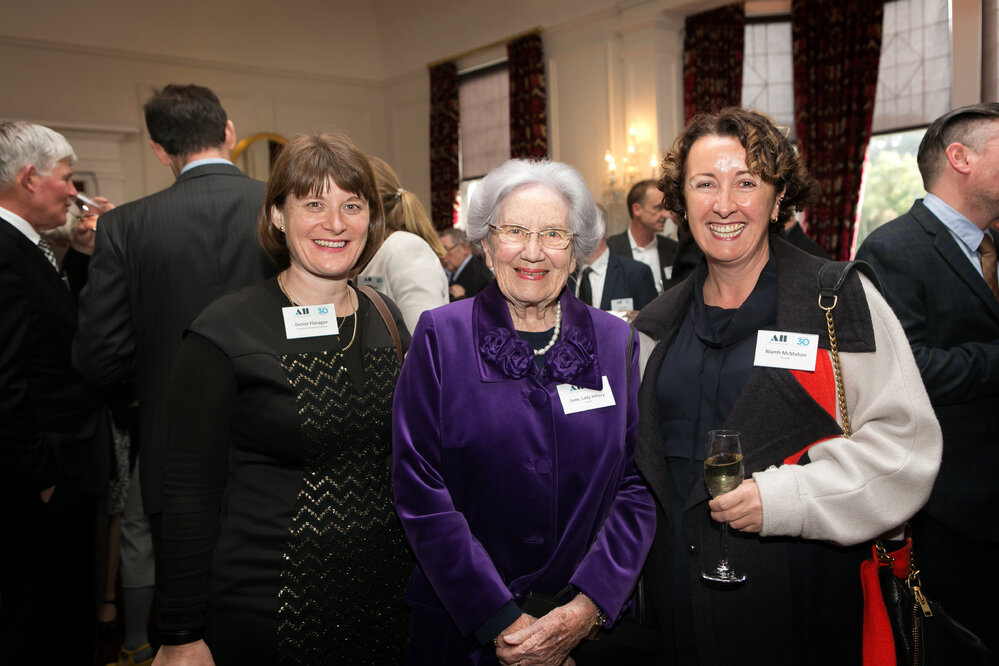 Denise Flanagan, Consulate General of Ireland, Lady June Hillary, patron and Niamh McMahon, trustee