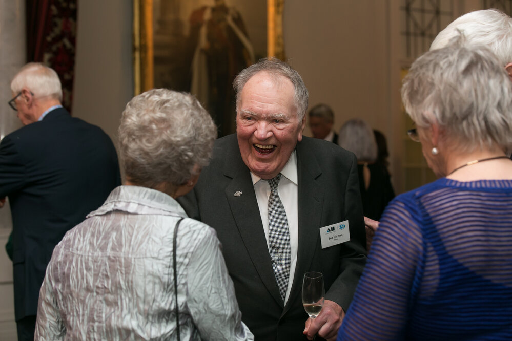AHT patron Bob Norman greeting guests