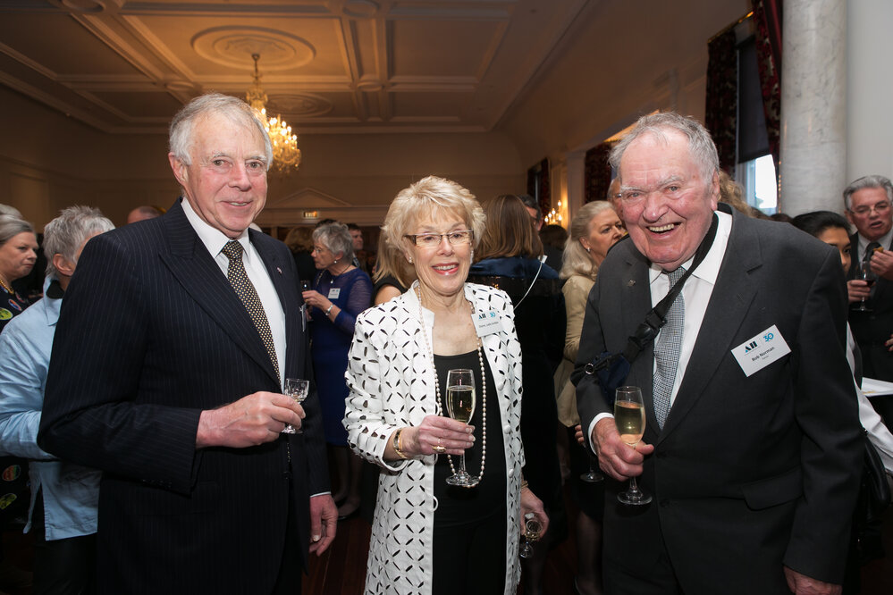 Sir Neville Jordan, former President of the Royal Society, Lady Diane Jordan and AHT Patron Bob Norman