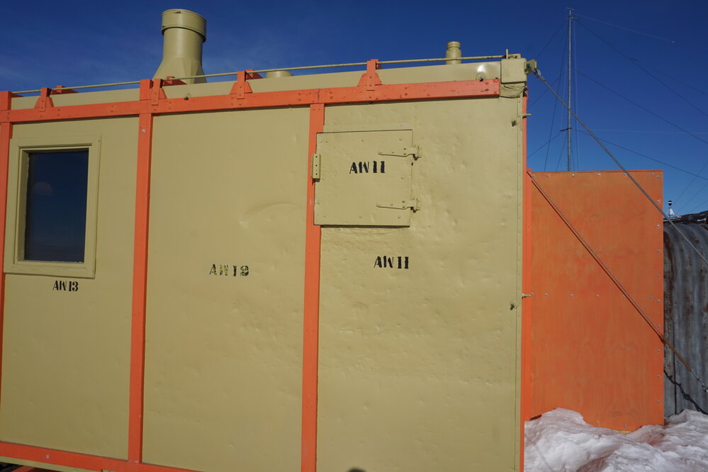 2019-20 Exterior wall of Hillary's TAE/IGY Hut