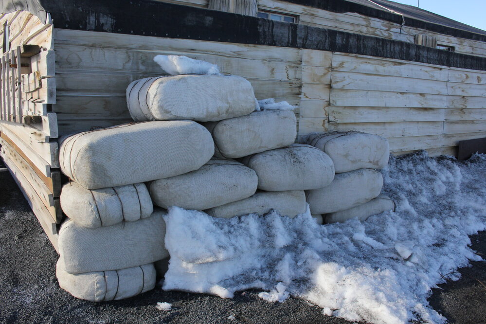 2019-20 Fodder bales outside Scott's 'Terra Nova' Hut | Antarctic ...