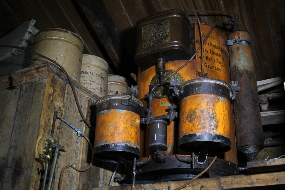 2019-20 Acetylene generator at Shackleton's 'Nimrod' Hut (001)
