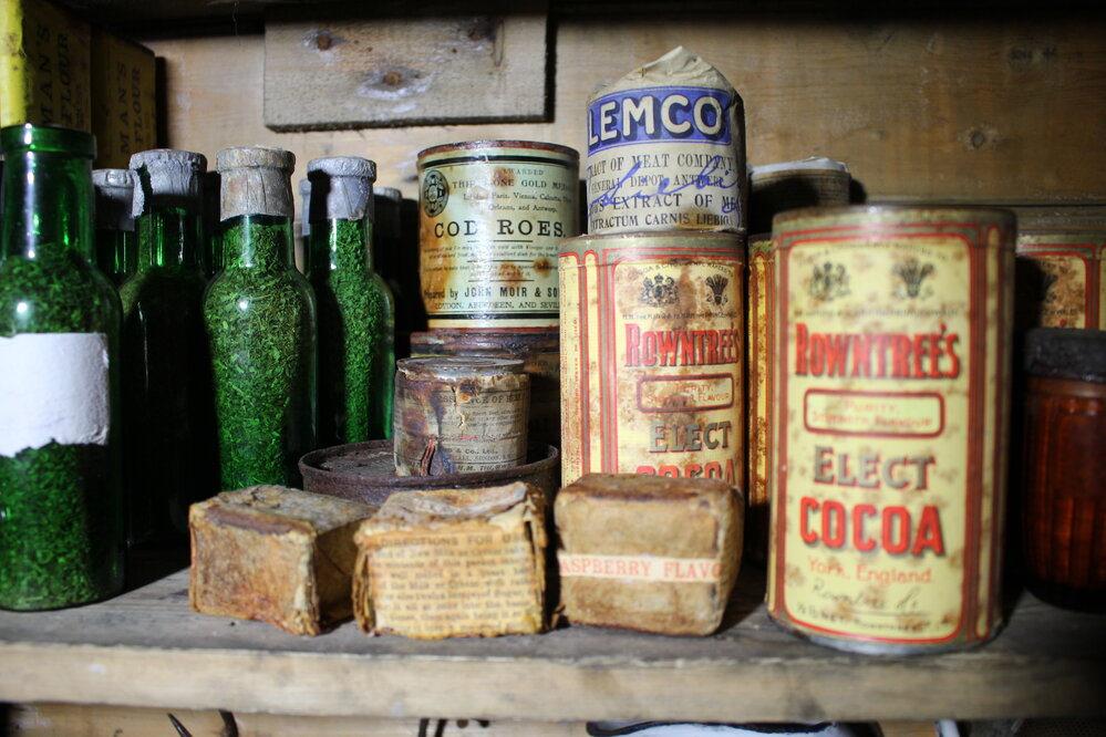 2019-20 Food supplies in Shackleton's 'Nimrod' Hut (004)