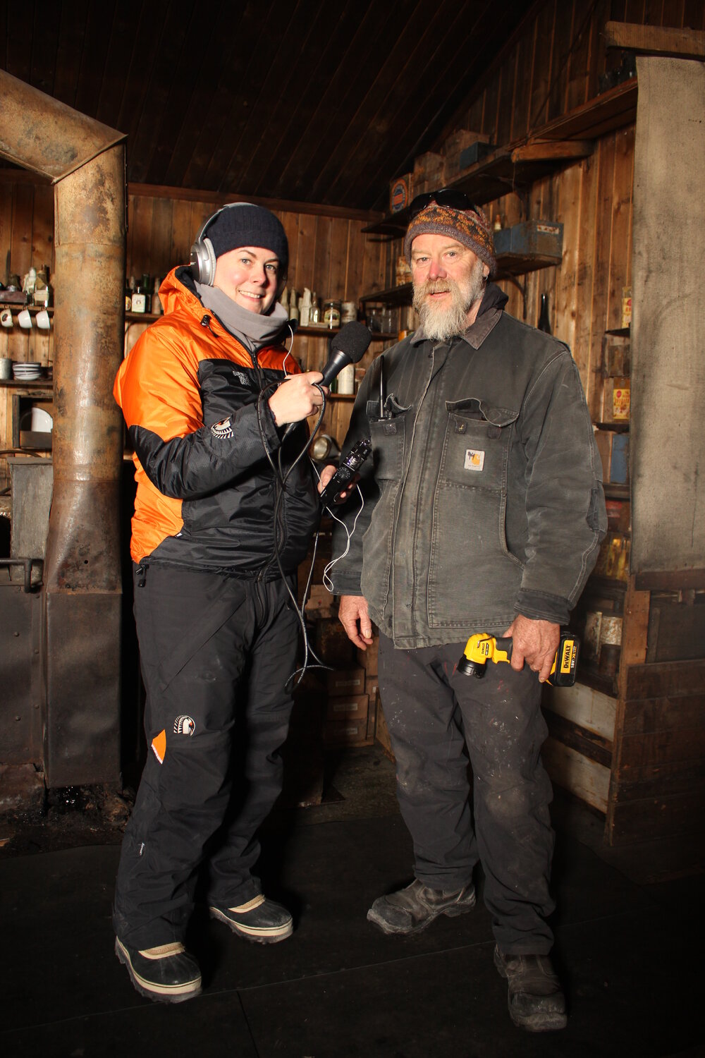 2019-20 Interviewing inside Scott's 'Terra Nova' Hut