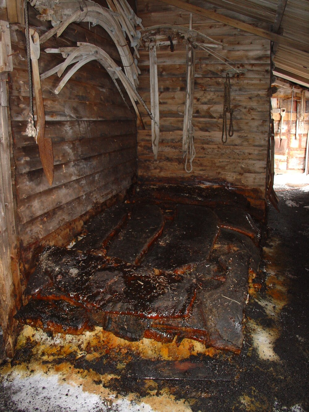 Seal blubber stack, Annexe of Scott's 'Terra Nova' Hut 
