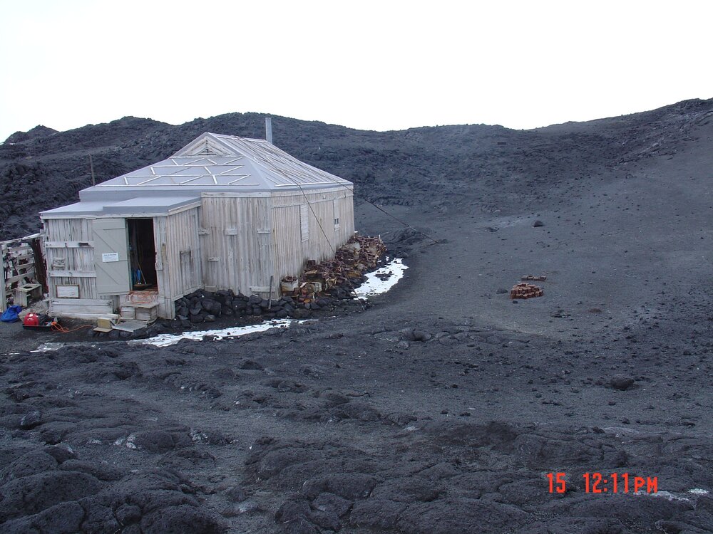Southwest elevation of Shackleton's 'Nimrod' Hut