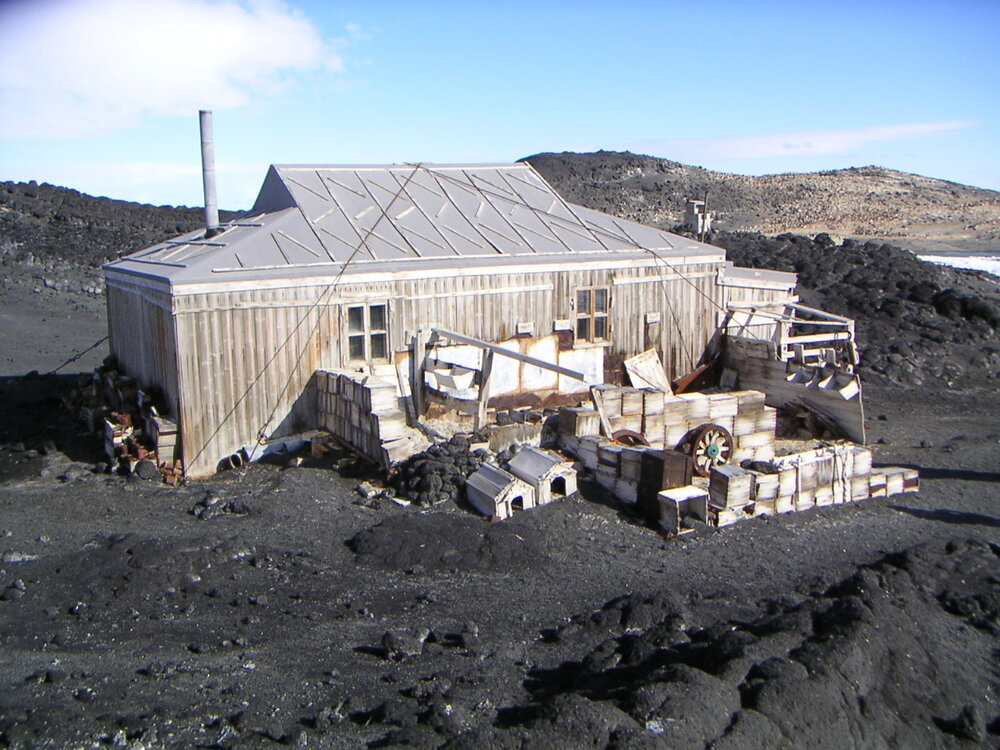 Stables and garage area, north elevation of Shackleton's 'Nimrod' Hut 