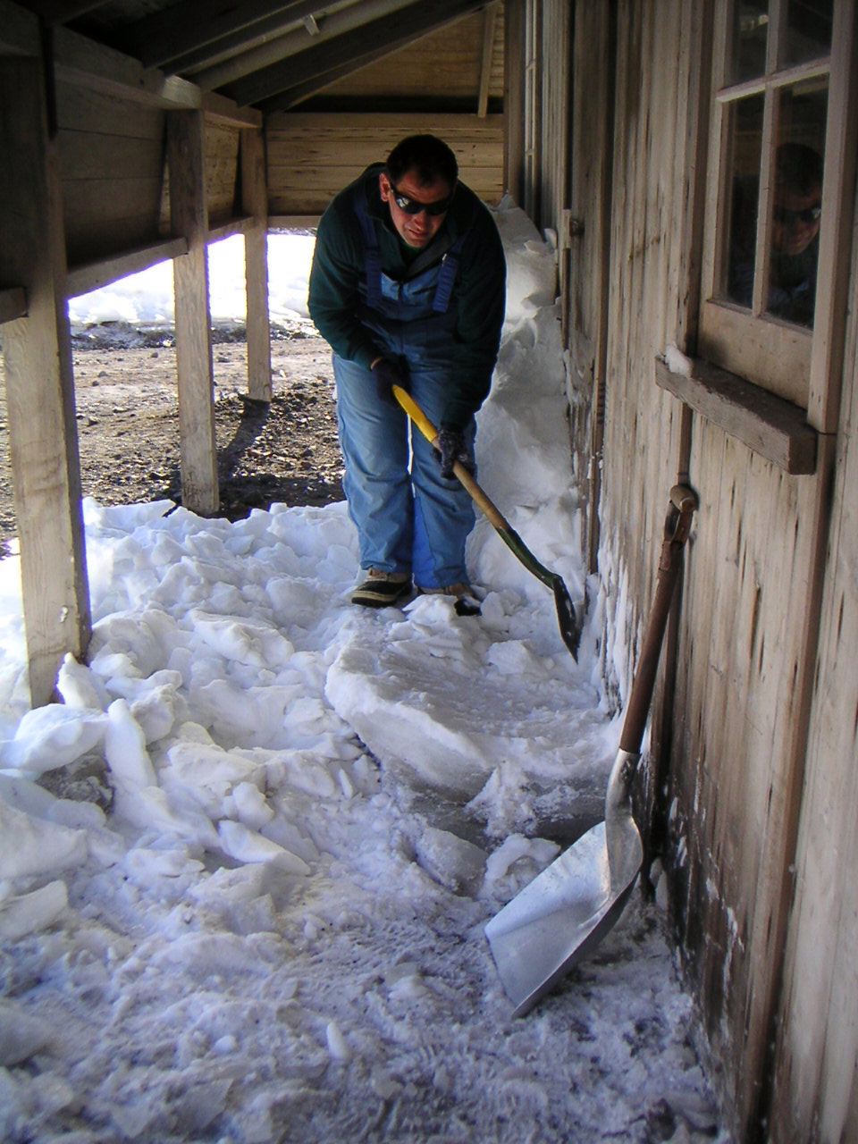 Snow and ice build up, Scott's 'Discovery' Hut
