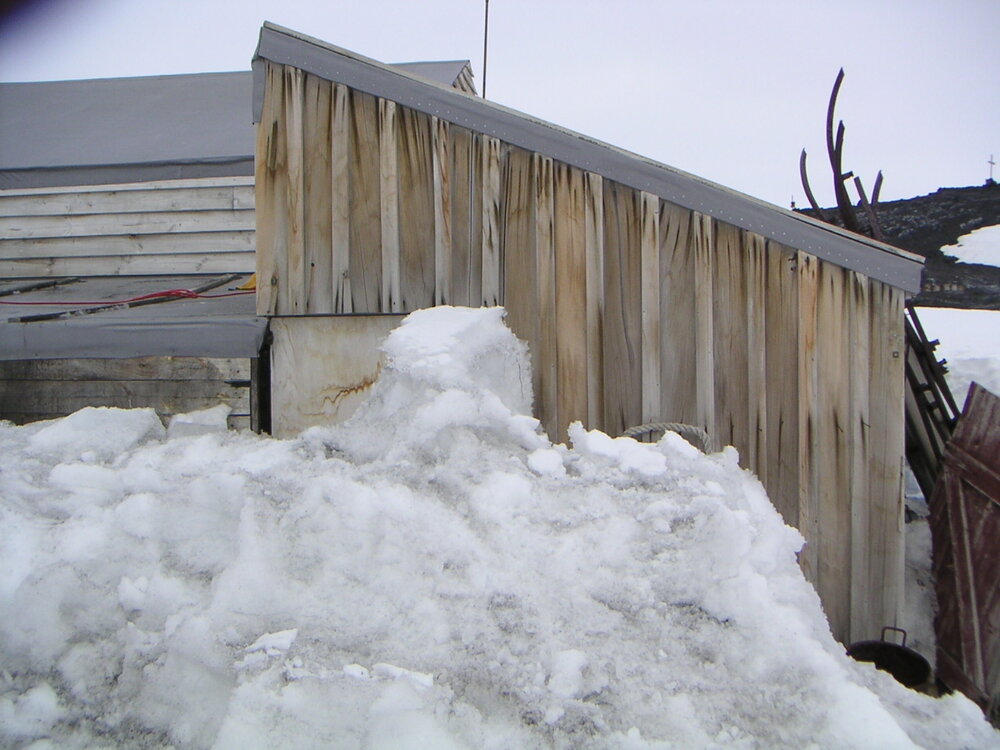 2002-03 Snow build up around Annexe, Scott's 'Terra Nova' Hut