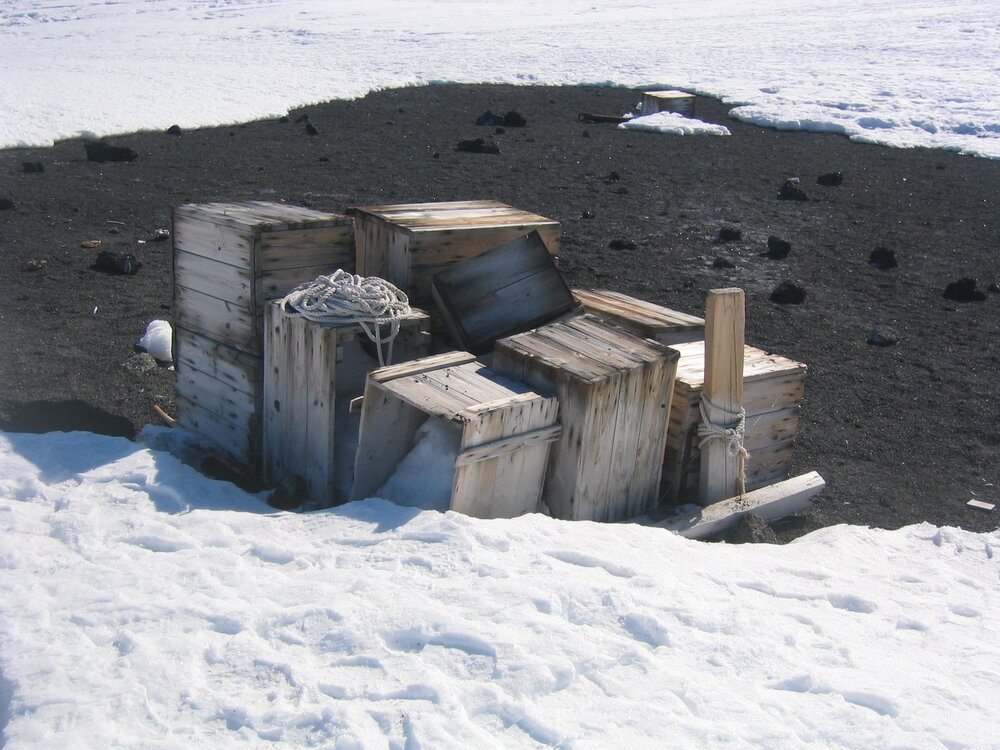 2003-04 Fuel cache outside Scott's 'Terra Nova' Hut (003)