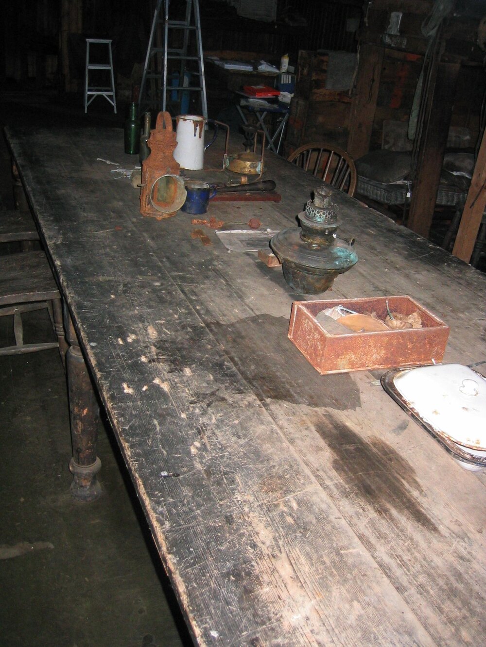 Wardroom table in Scott's 'Terra Nova' Hut