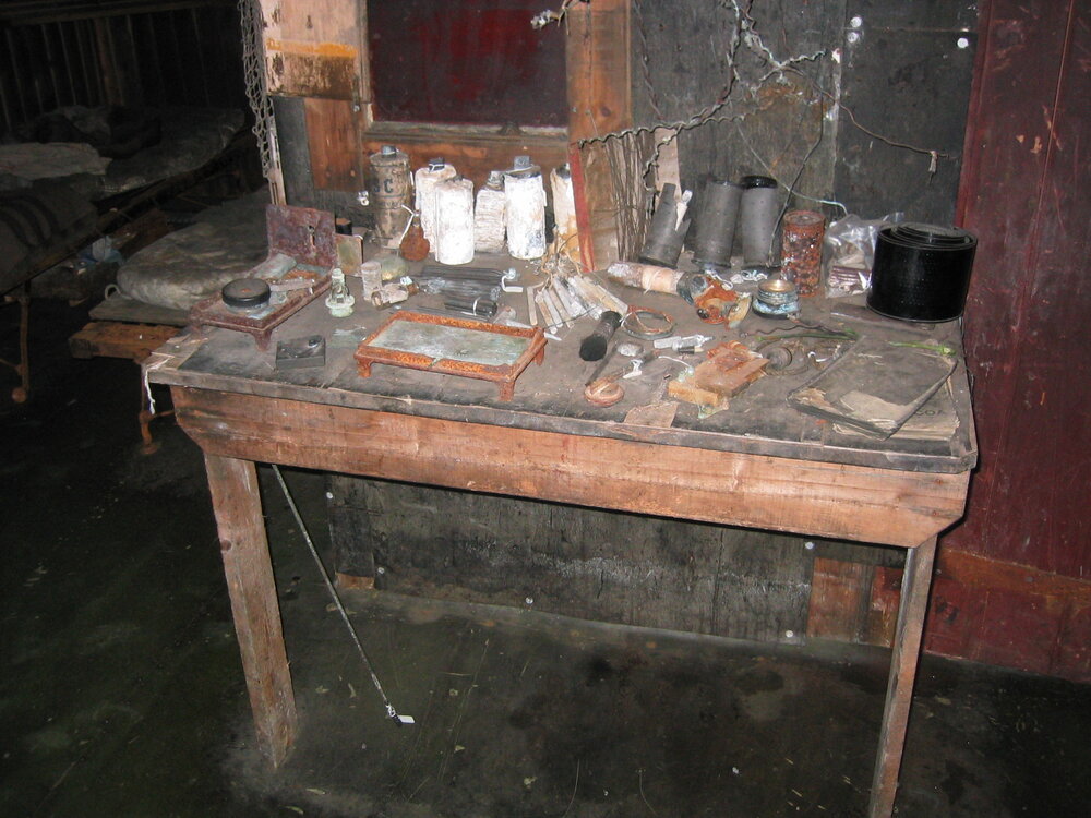 Make and Mend table in Scott's 'Terra Nova' Hut