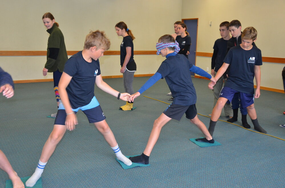 Participating in a group activity (015)