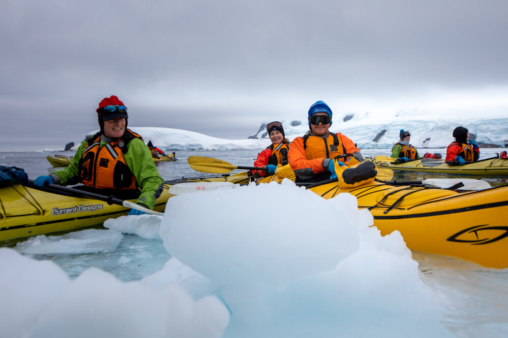 Exploring the brash ice and icebergs (001)