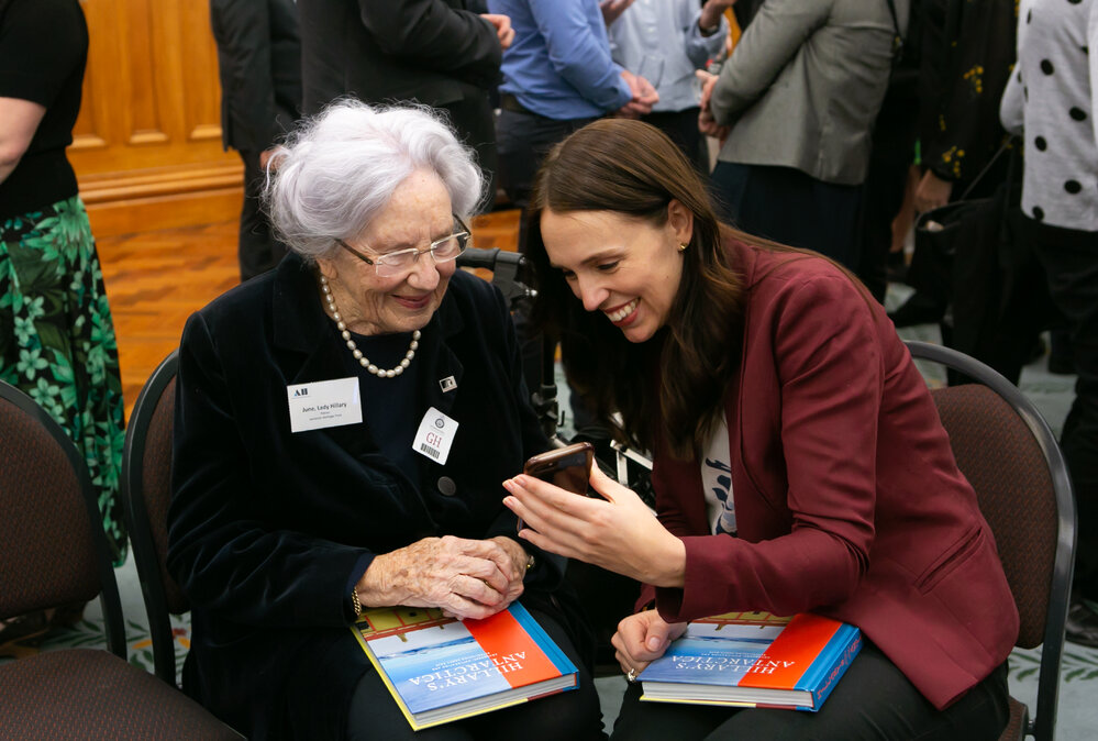 Rt Hon Jacinda Ardern and AHT Patron June, Lady Hillary (003)