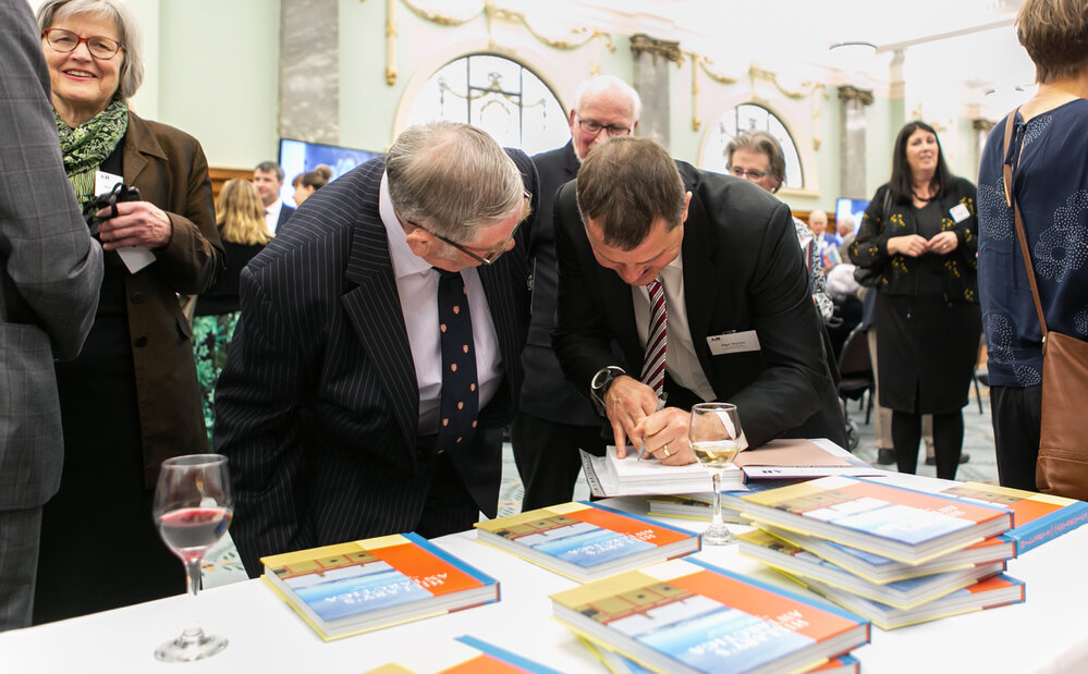 Former AHT Trustee Dr David Harrowfield and AHT Executive Director Nigel Watson