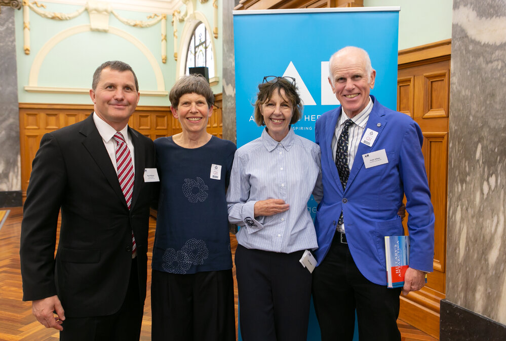 AHT Executive Director Nigel Watson, Sarah Hillary, photographer Jane Ussher MNZM and Peter Hillary (001)