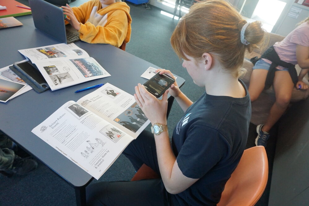 Young Inspiring Explorer Alum Abby using the Augmented Reality App (003)