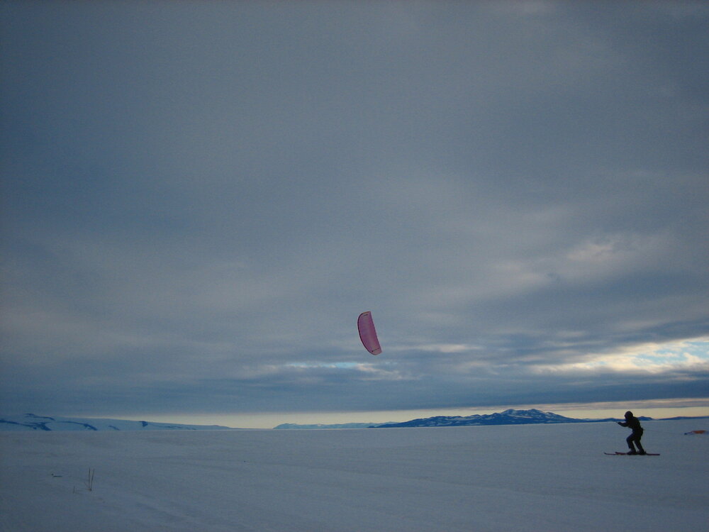Winter 2009 Recreation, kite skiing 
