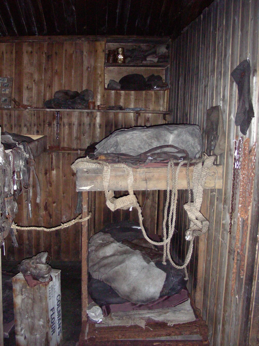 Meares' and Atkinson's bunks, Tenements of Scott's 'Terra Nova' Hut