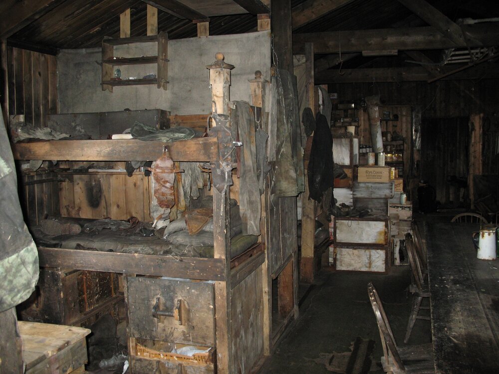 Wardroom, looking east in Scott's 'Terra Nova' Hut