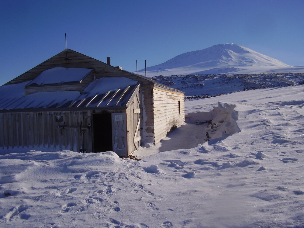 Scott's 'Terra Nova' Hut and Mount Erebus