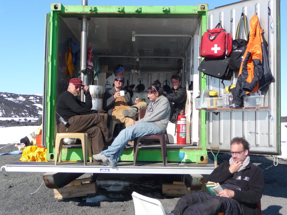 2009-10 Cape Evans field camp - K170 event team hosting BBC crew (005)