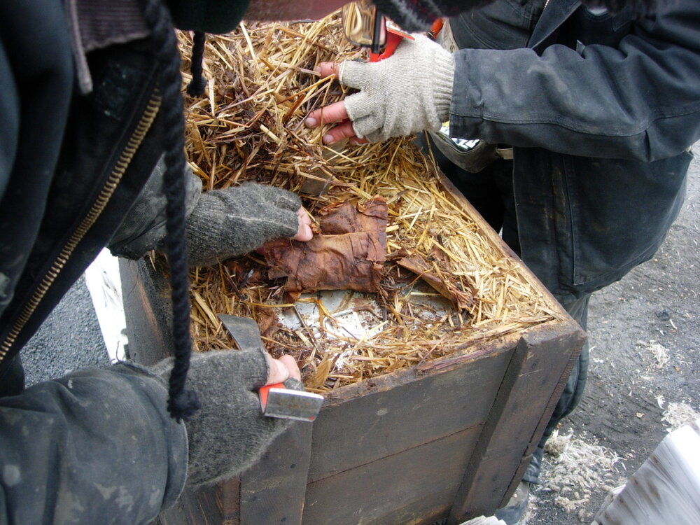 2007 Opening a timber box at Cape Royds
