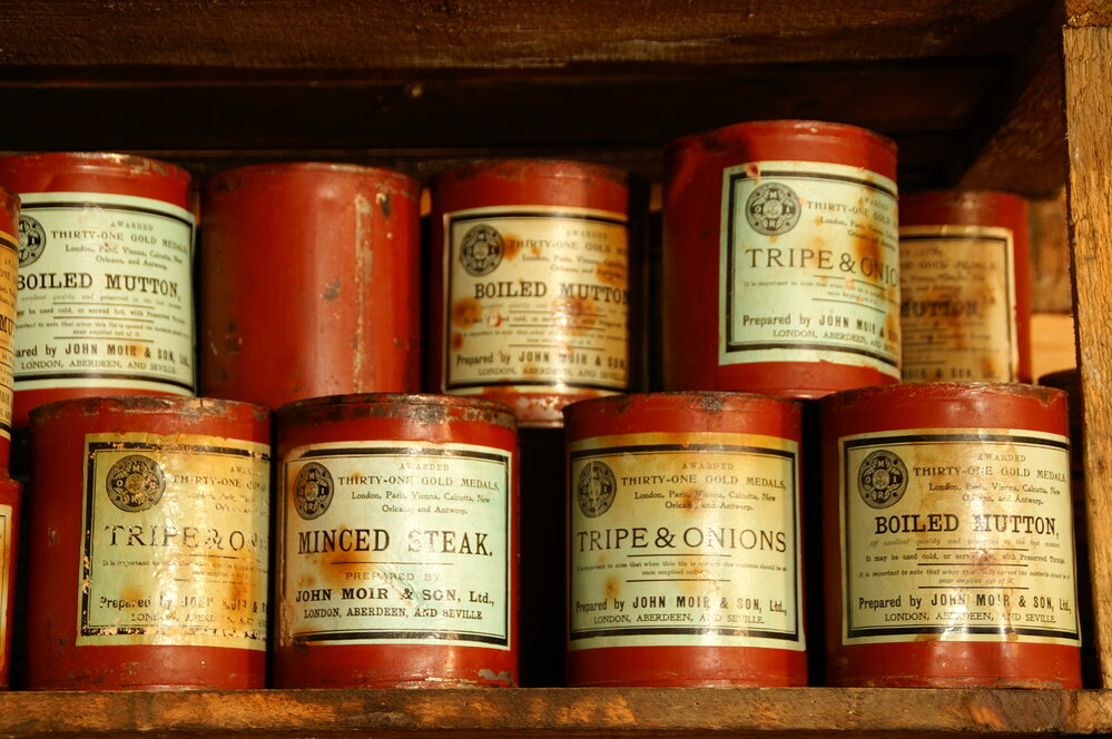 2007 Tinned provisions in Shackleton's 'Nimrod' hut, Cape Royds