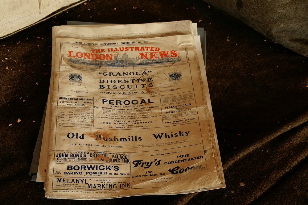 2007 'The Illustrated London News' inside Shackleton's 'Nimrod' hut